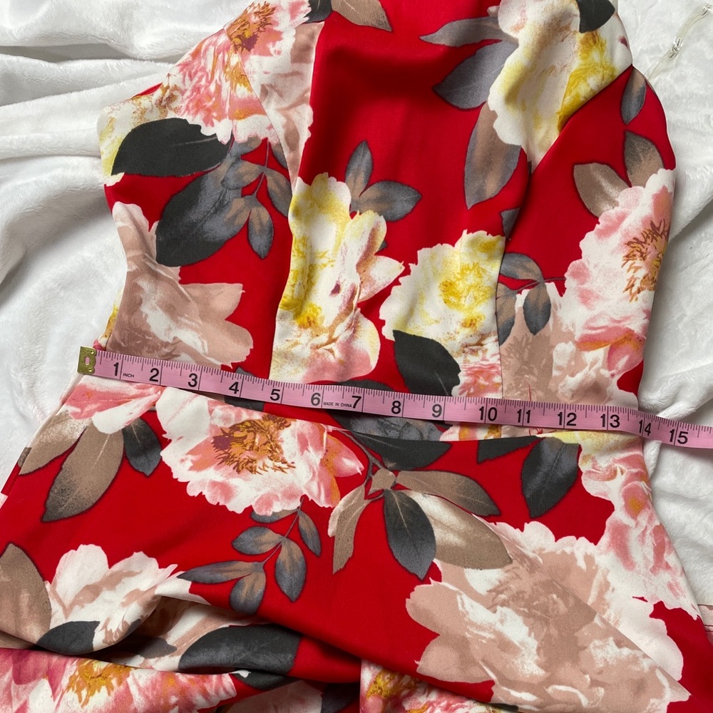 NWT Francesca’s Red Floral Mini Dress - Picture 10 of 11